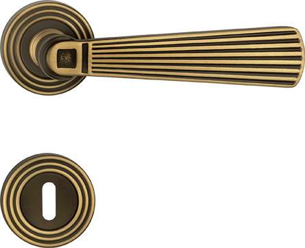 Klamka Opera kolor BM z dolną rozetą na klucz pokojowy